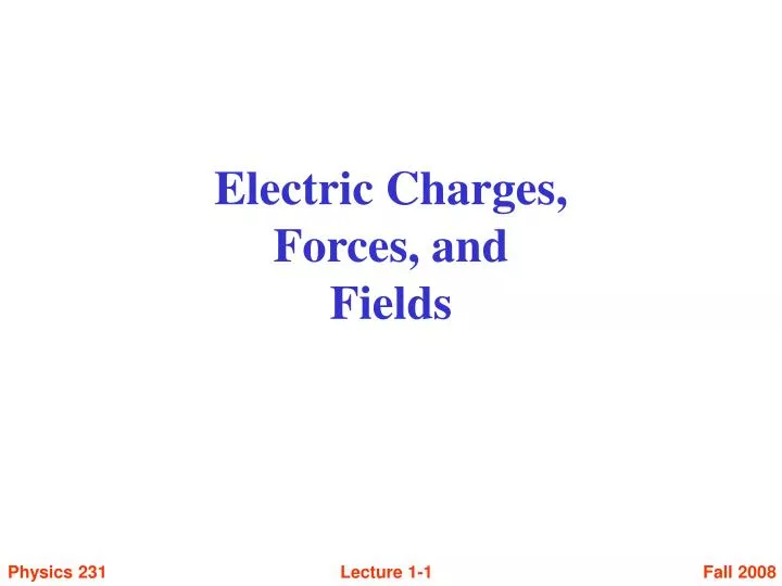 electric charges forces and fields