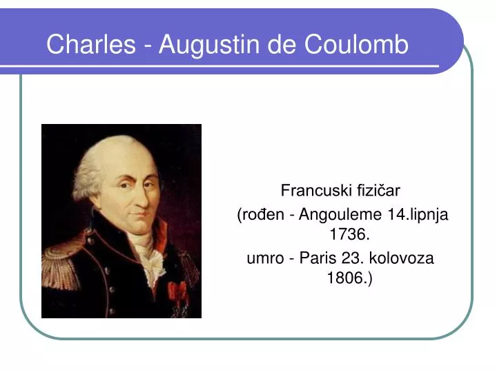 charles augustin de coulomb