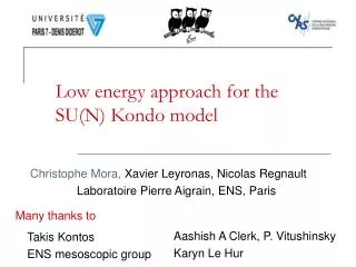 Low energy approach for the SU(N) Kondo model