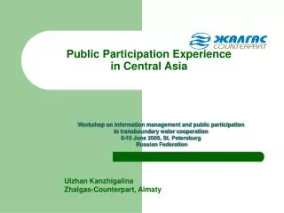 Public Participation Experience in Central Asia