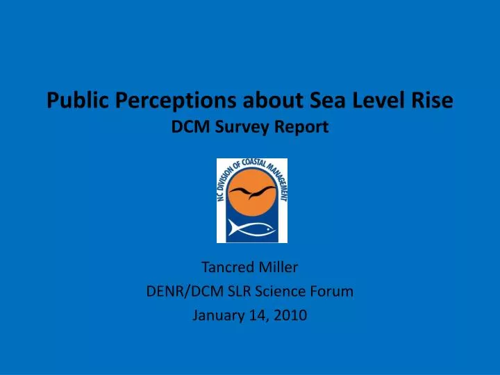 public perceptions about sea level rise dcm survey report