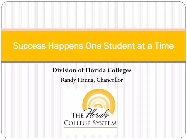 success happens one student at a time