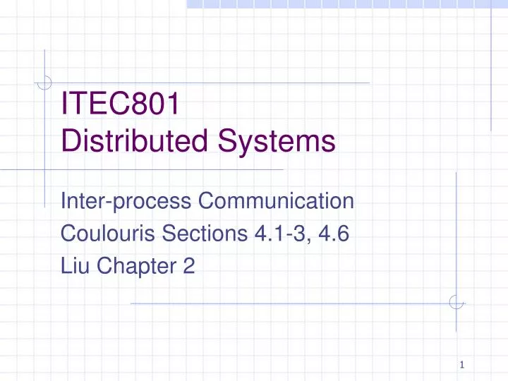 itec801 distributed systems