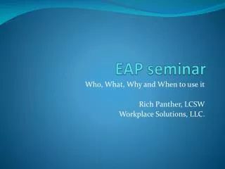 EAP seminar