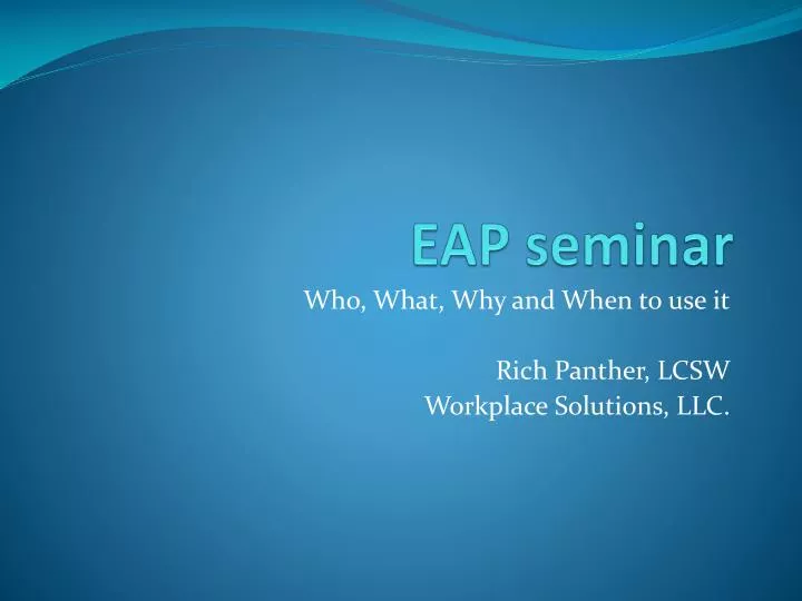 eap seminar