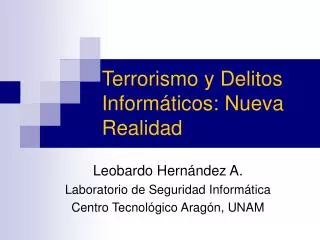 terrorismo y delitos inform ticos nueva realidad