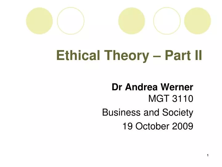 ethical theory part ii