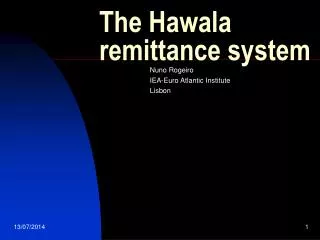The Hawala remittance system