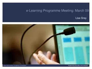 e-Learning Programme Meeting: March 09