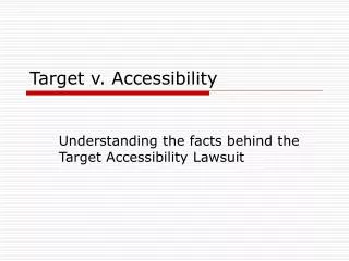 target v accessibility