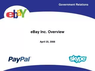 eBay Inc. Overview April 25, 2008