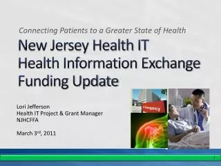 New Jersey Health IT Health Information Exchange Funding Update