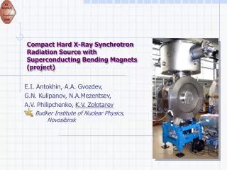 Compact Hard X-Ray Synchrotron Radiation Source with Superconducting Bending Magnets (project)