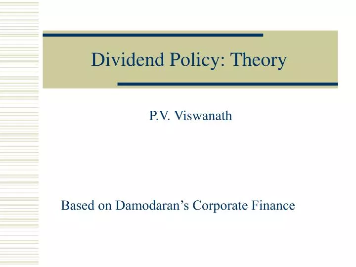 dividend policy theory