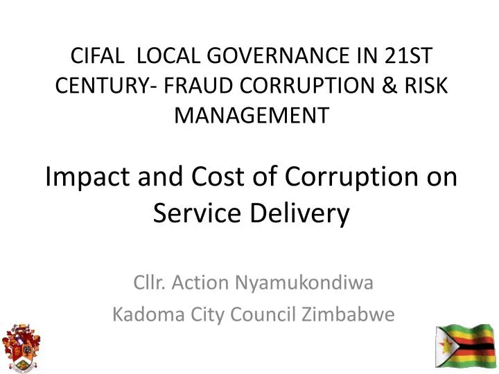 impact and cost of corruption on service delivery