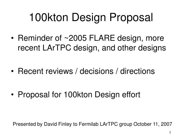 100kton design proposal