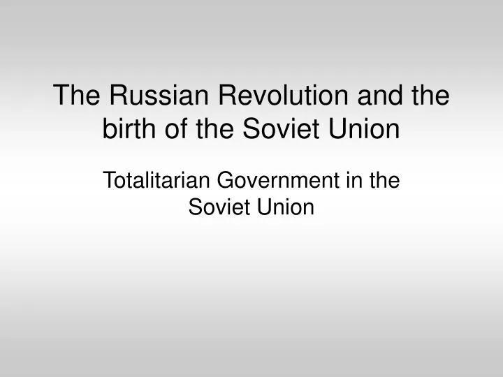 totalitarian government in the soviet union