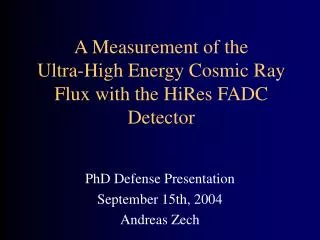 A Measurement of the Ultra-High Energy Cosmic Ray Flux with the HiRes FADC Detector