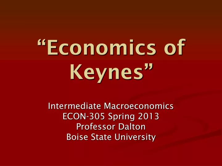 economics of keynes