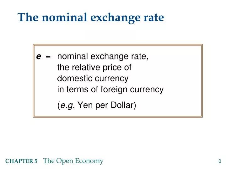 the nominal exchange rate