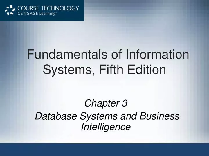 fundamentals of information systems fifth edition