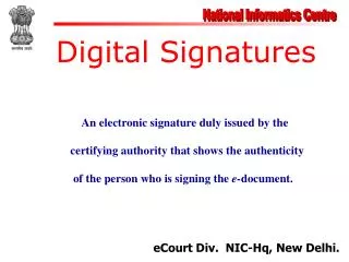 Digital Signatures