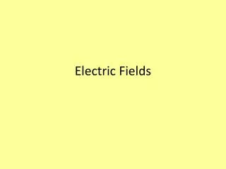 electric fields