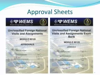 Approval Sheets