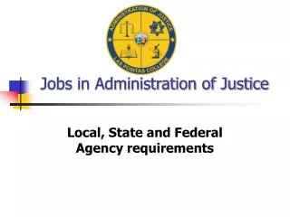 Jobs in Administration of Justice