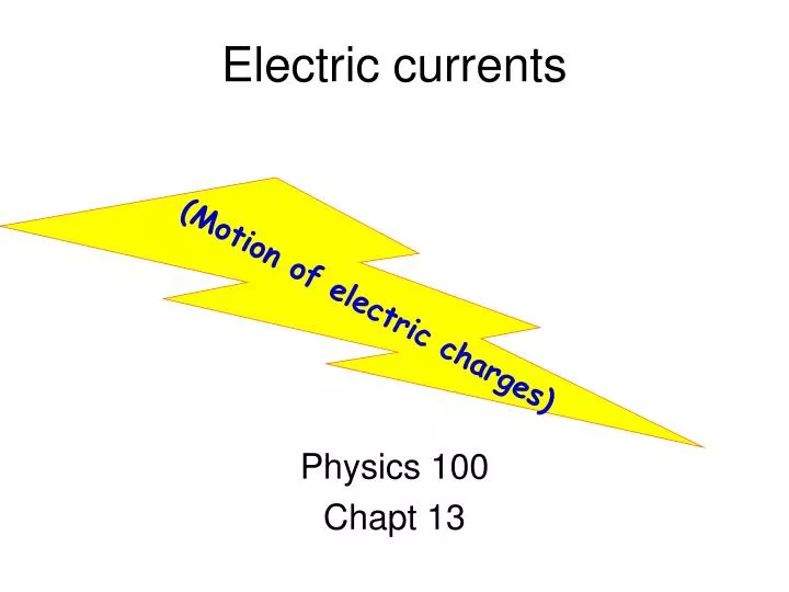 electric currents