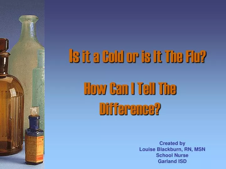 is it a cold or is it the flu