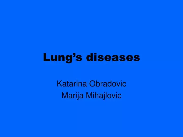 lung s diseases