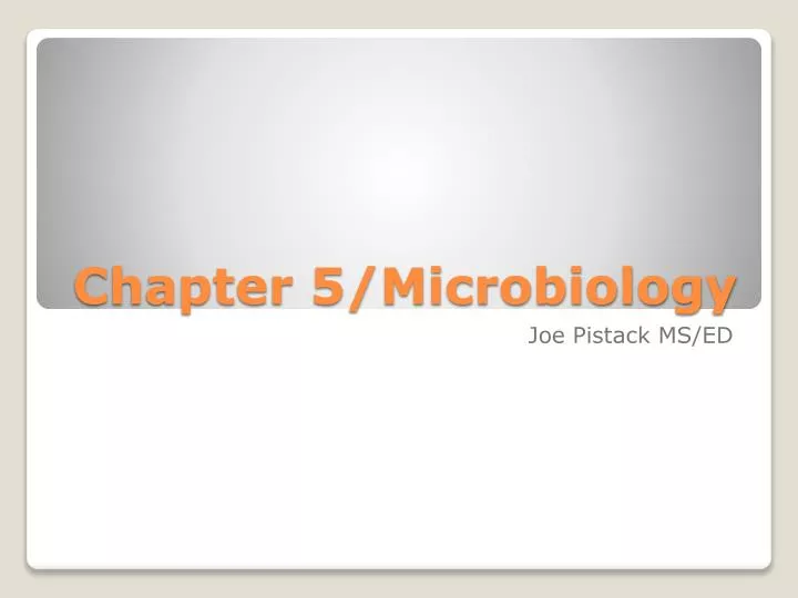 chapter 5 microbiology
