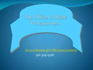 www.arkansas.gov/dfa/procurement 501-324-9316