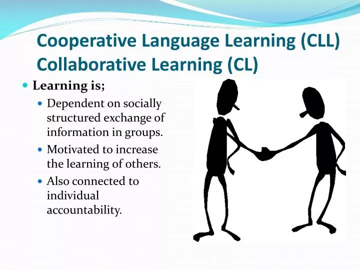 cooperative language learning cll collaborative learning cl