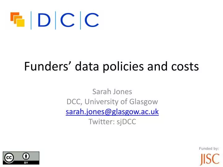 funders data policies and costs