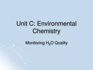 unit c environmental chemistry
