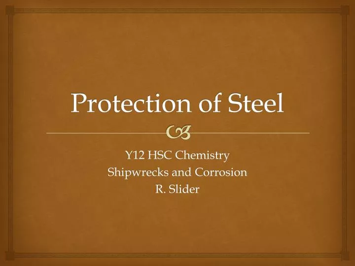 protection of steel