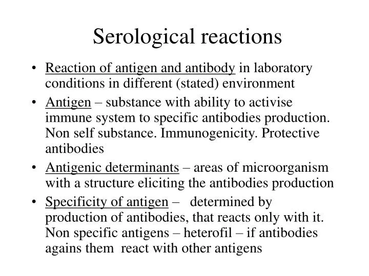 serological reactions