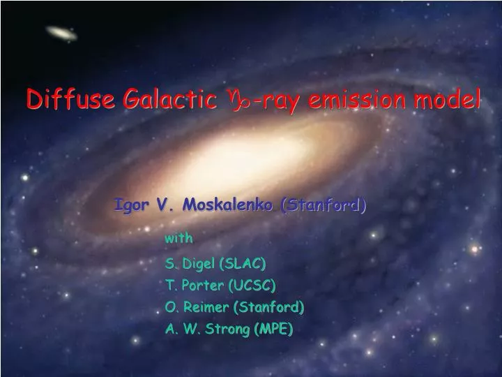 diffuse galactic ray emission model