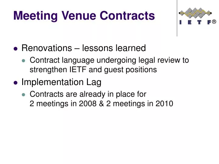 meeting venue contracts