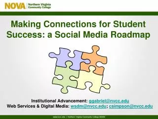 Making Connections for Student Success: a Social Media Roadmap