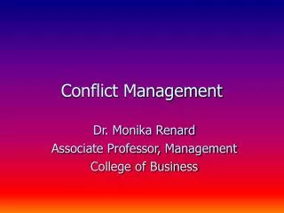 Conflict Management