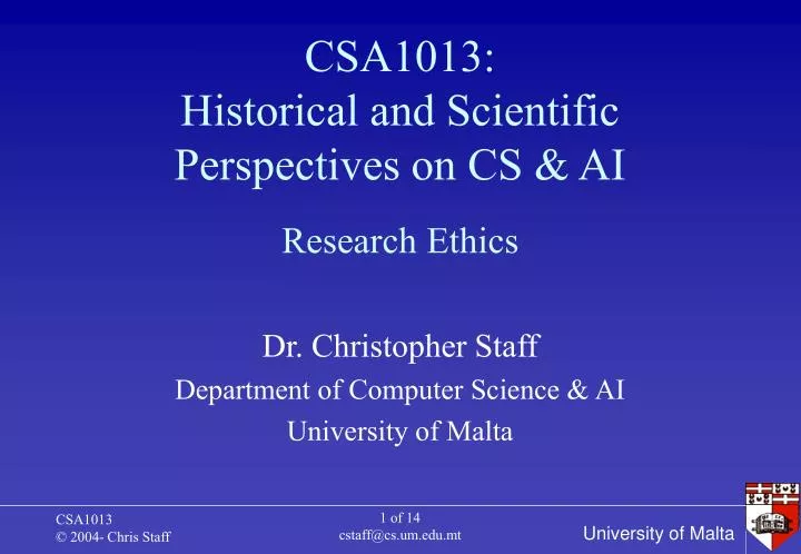 csa1013 historical and scientific perspectives on cs ai