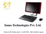 Sumo Technologies Pvt. Ltd. - IT Product Rental Services - slide 1