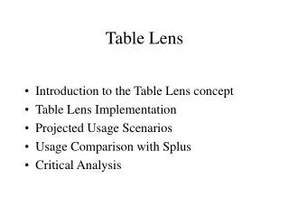 Table Lens