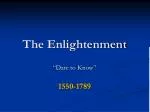 The Enlightenment: Exploring Natural Rights and Government from 1550-1789 - slide 1