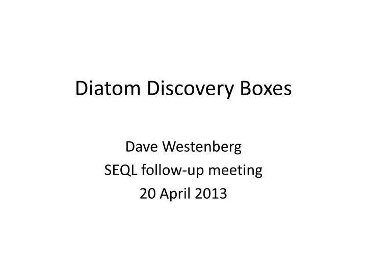 diatom discovery boxes
