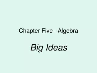 chapter five algebra