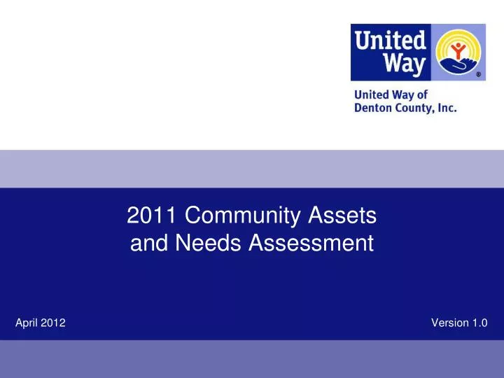 2011 community assets and needs assessment